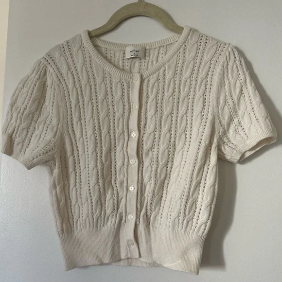 ARITZIA WILFRED Fey Cardigan in Color Oak sz M - Picture 7 of 10